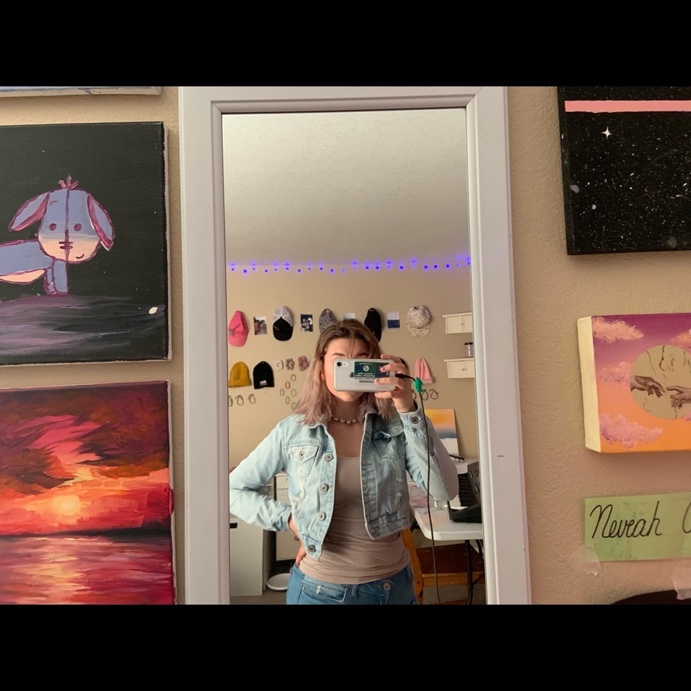 Croptop lightwash jean jacket